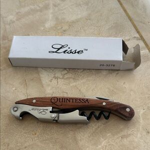 Brand New Lisse x Quintessa Premium Wood Wine Bottle Opener Corkscrew